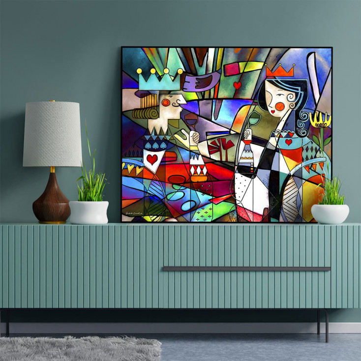 Quadro su tela moderno “Sei tu il mio Re, sei tu la mia Regina” 120x100