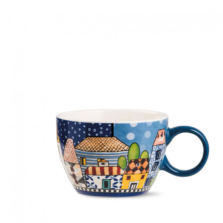 Tazza colazione in ceramica "Paese Mio"