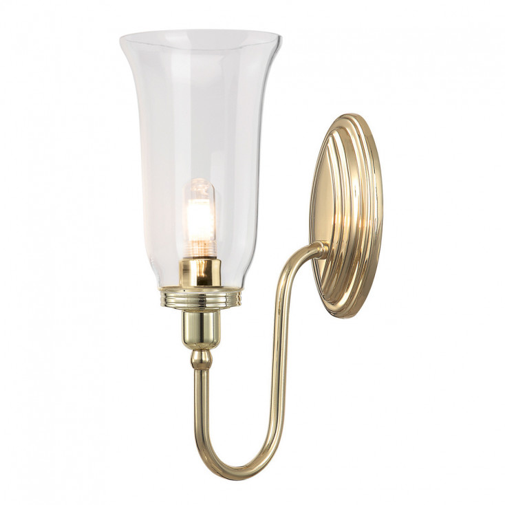Applique a parete classica con struttura in alluminio diffusore in vetro a LED