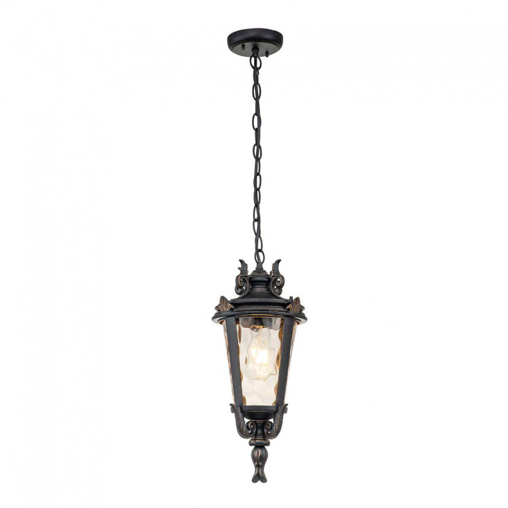 Lampada a sospensione da esterno con struttura in alluminio e diffusore in vetro