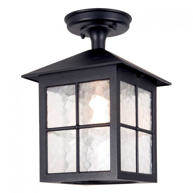 Lampada da soffitto per esterni con struttura in alluminio e diffusore in vetro