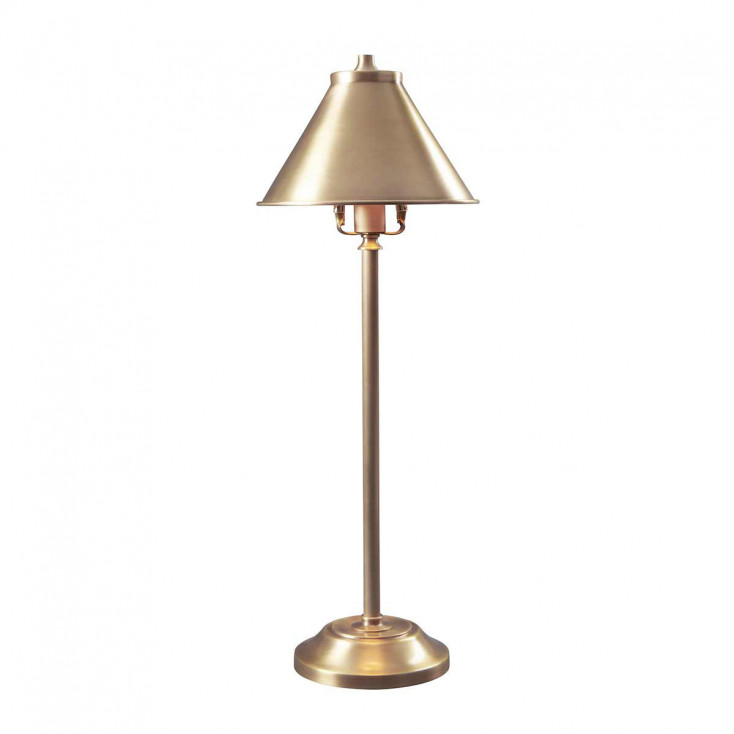 Lampada da tavolo dal design moderno con struttura e paralume in acciaio