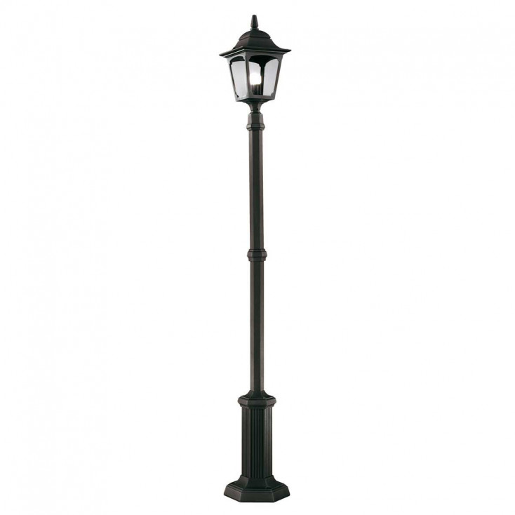 Lampione da giardino con struttura in alluminio e singolo diffusore in vetro