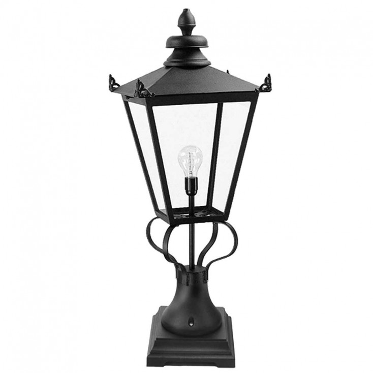 Lampioncino da giardno con struttura in alluminio e diffusore in vetro