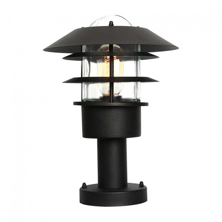 Paletto luce da giardino in acciaio con diffusore in vetro design moderno