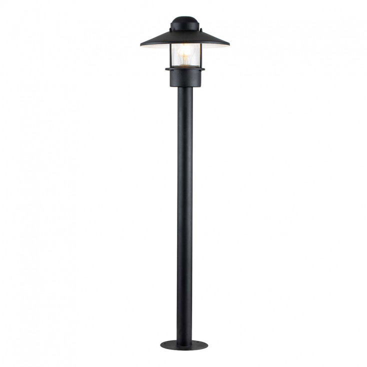 Paletto luce da giardino in acciaio con diffusore in vetro