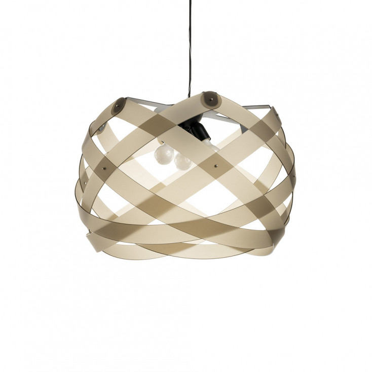 Lampada a sospensione con diffusore grande in plexiglass con 3 lampadine
