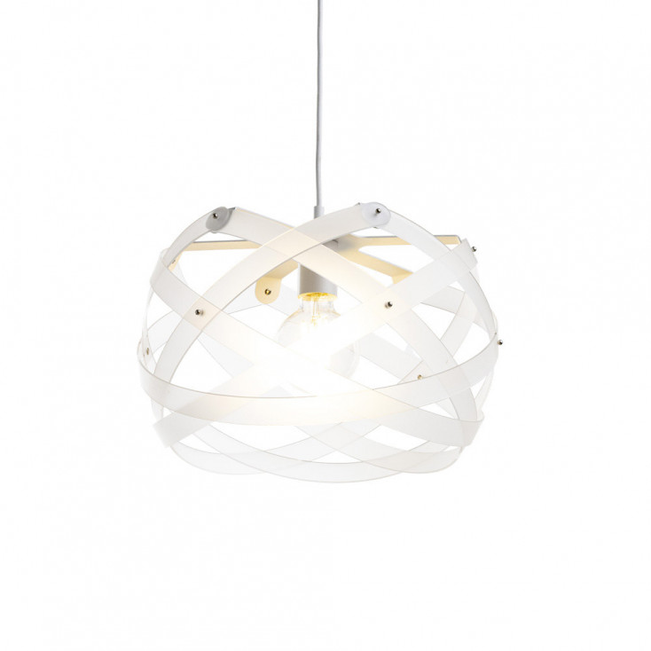 Lampada a sospensione con diffusore piccolo in plexiglass con 1 lampadina