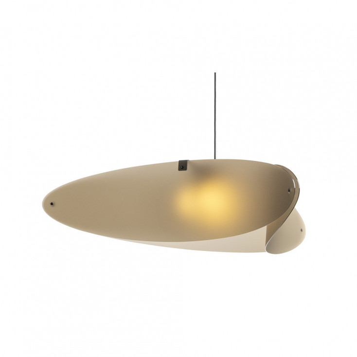 Lampada a sospensione dal design modeno con diffusore in plexiglass grande