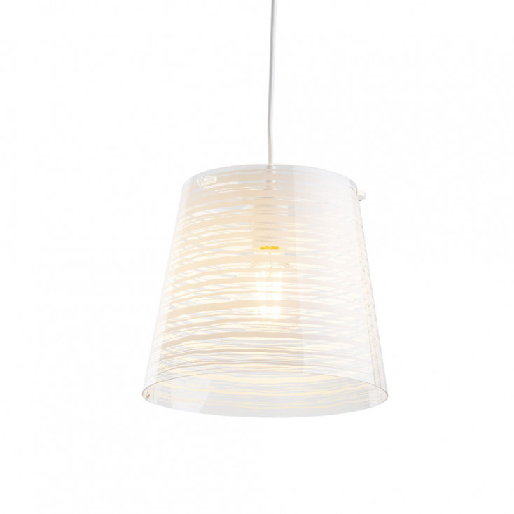 Lampada a sospensione moderna con diffusore a cono in plexiglass piccolo