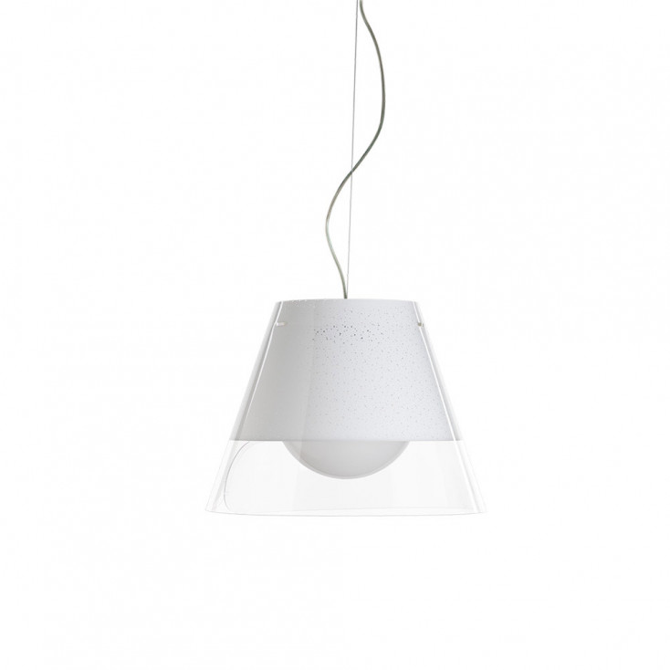 Lampada a sospensione per esterni con diffusore in plexiglass medio
