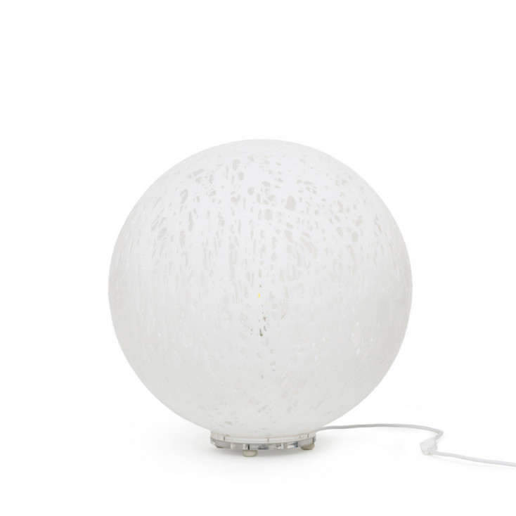 Lampada da terra da esterno con base in metallo e diffusore a boccia grande