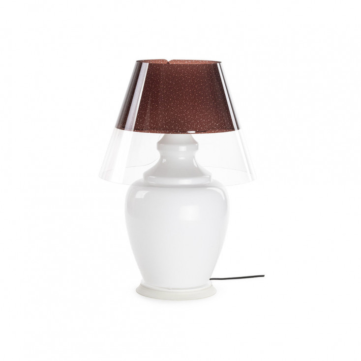 Lampada da terra da esterno con struttura in plexiglss e policarbonato