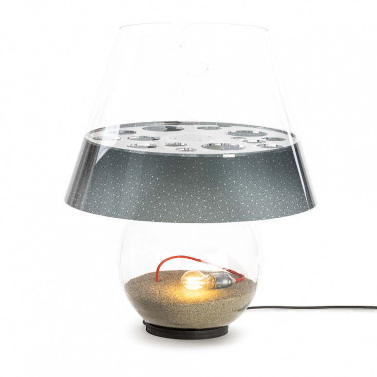Lampada da terra da esterno in vetro diffusore in plexiglass grande 1 luce