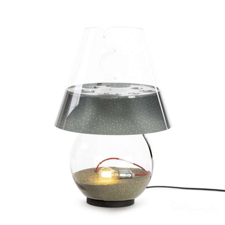 Lampada da terra da esterno in vetro diffusore in plexiglass piccola 1 luce