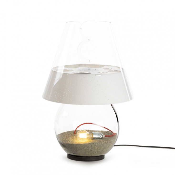 Lampada da terra da esterno in vetro diffusore in plexiglass piccola 1 luce