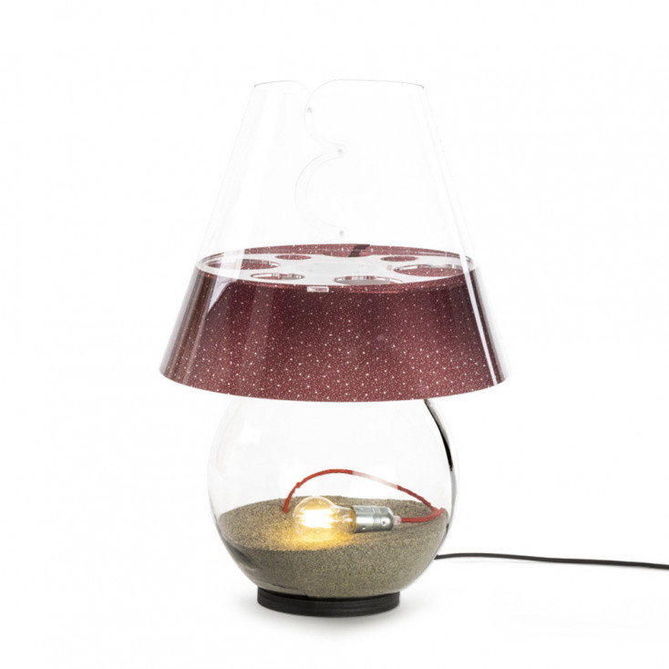 Lampada da terra da esterno in vetro diffusore in plexiglass piccola 1 luce