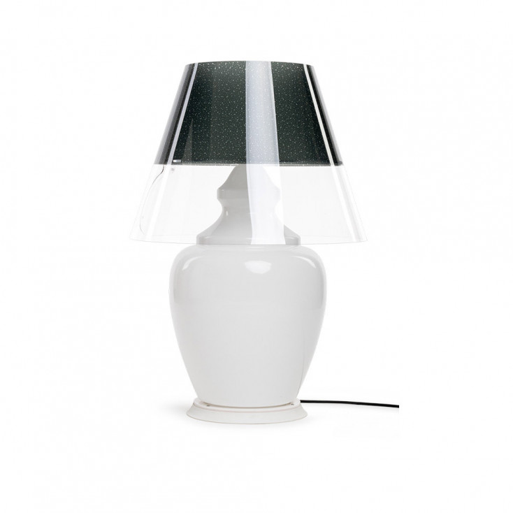 Lampada da terra moderna con diffusore in plexiglass