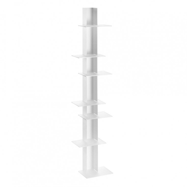 Libreria da parete grande con struttura in metallo bianca dal design moderno