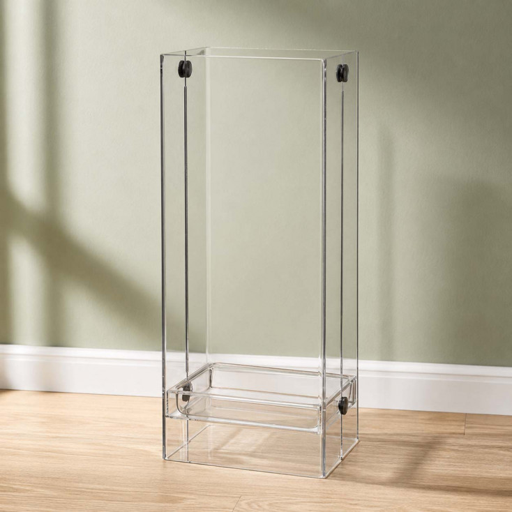 Portaombrelli con struttura in plexiglass dal design moderno