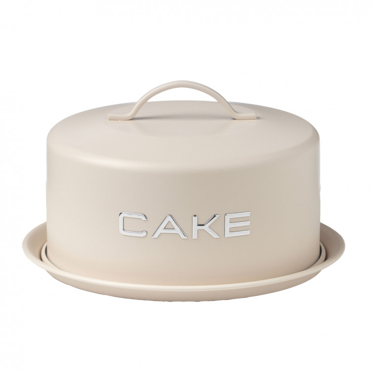 Porta torta in metallo con coperchio contenitore elegante per conservare dolci