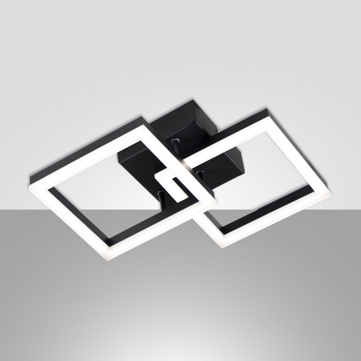 Plafoniera da soffito a led con struttura in metallo e metacrilato grande