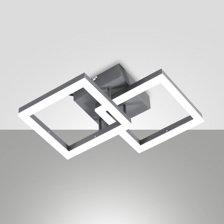 Plafoniera da soffito a led con struttura in metallo e metacrilato grande