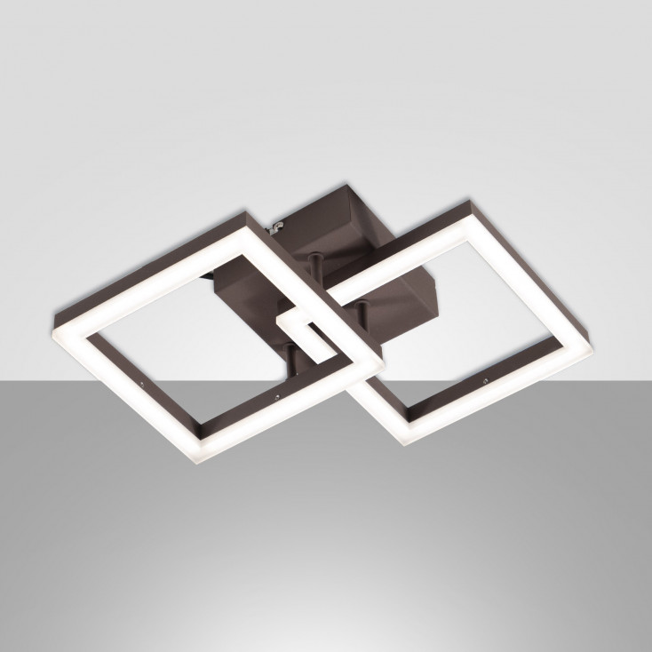 Plafoniera da soffito a led con struttura in metallo e metacrilato grande