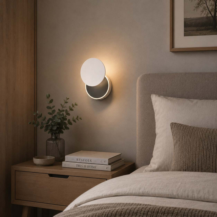 Applique da parete a LED dimmerabile con struttura in metallo in stile moderno