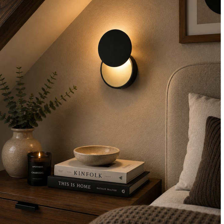 Applique da parete a LED dimmerabile con struttura in metallo in stile moderno