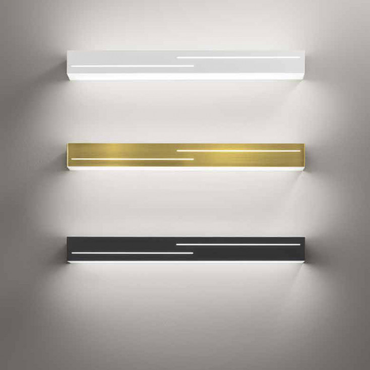 Applique da parete a LED grande con struttura in metallo dal design moderno