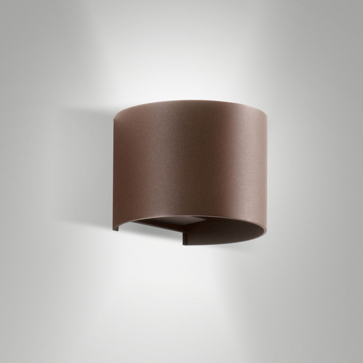 Applique LED da esterno in alluminio rotonda dal design moderno