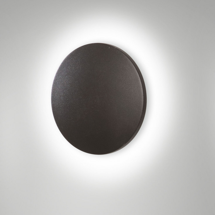 Applique rotonda a LED da esterno in alluminio dal design moderno