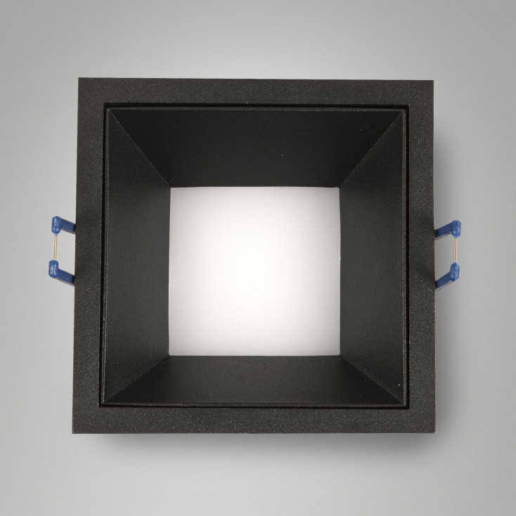 Faretto a incasso quadrato in alluminio con diffusore a led