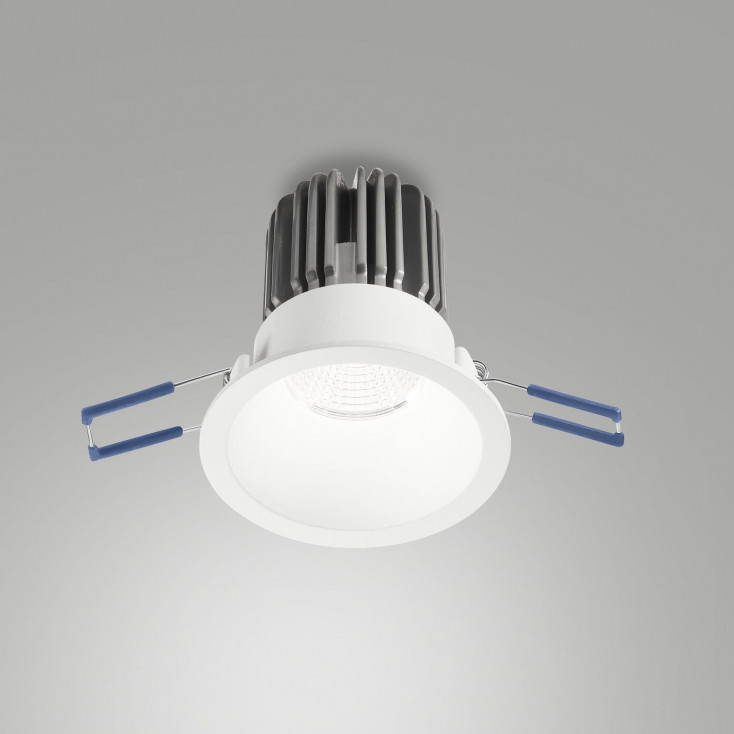 Faretto da incasso in alluminio tondo con diffusore a led