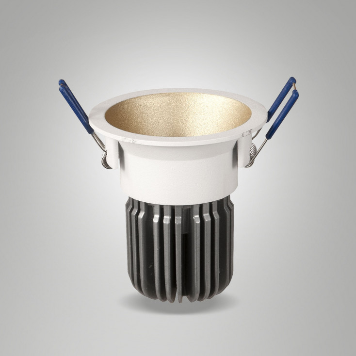 Faretto da incasso in alluminio tondo con diffusore a led
