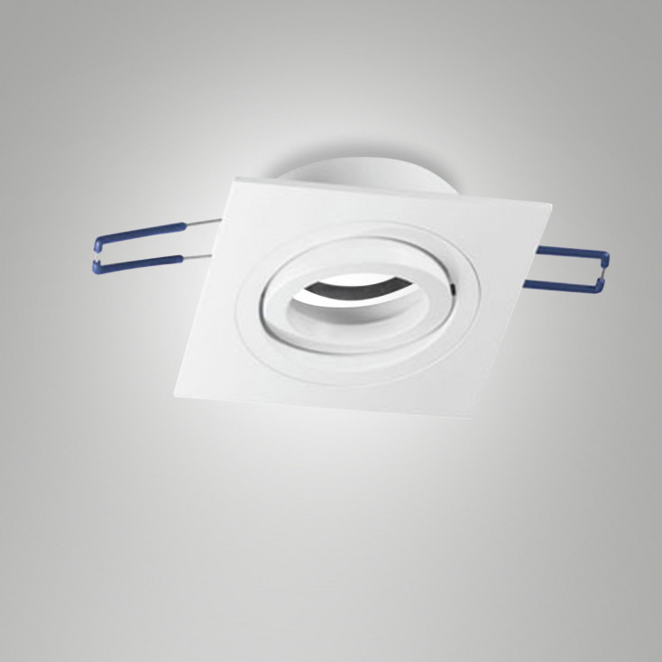Faretto da incasso quadrato in alluminio orientabile dal design moderno