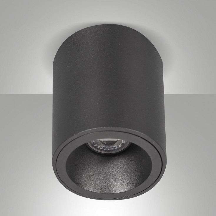Faretto da sofftto con struttura cilindrica in alluminio dal design moderno
