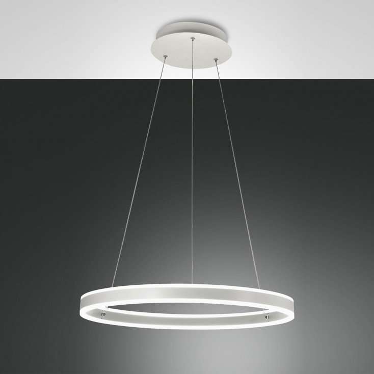 Lampada a sospensione con diffusore circolare piccolo a led dal design moderno