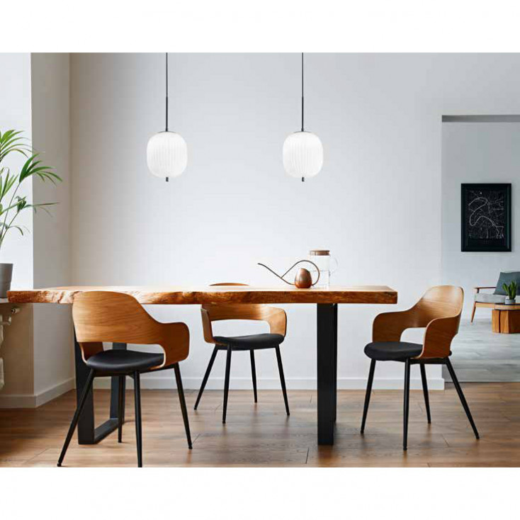 Lampada a sospensione piccola diffusore in vetro soffiato dallo stile moderno