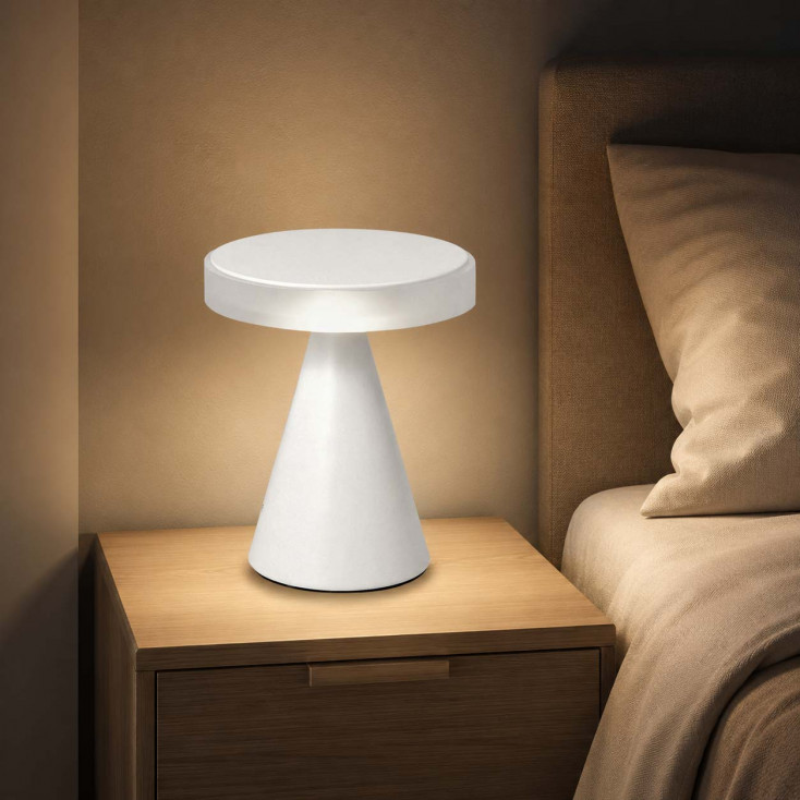 Lampada da comodino LED moderna dimmerabile in metallo