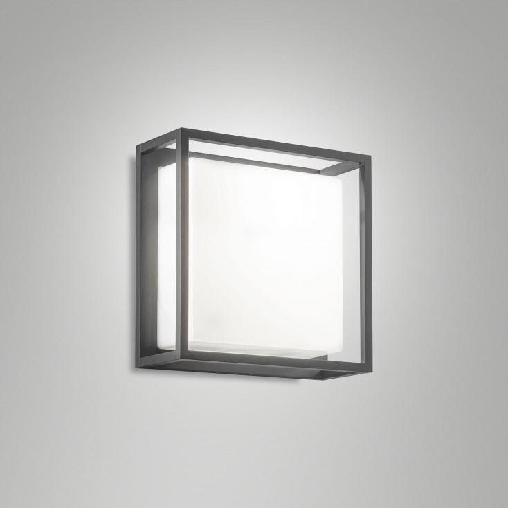 Lampada da parete da esterno quadrata con portalampada E27