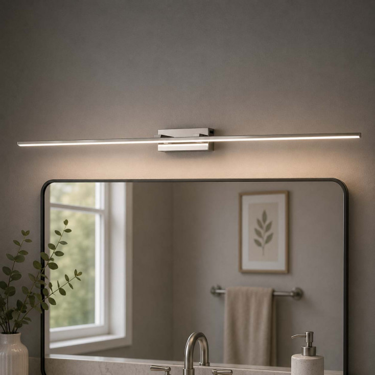 Lampada da parete lunga a LED con struttura in metallo in stile moderno