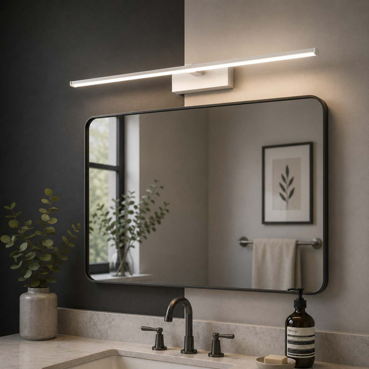 Lampada da parete media a LED con struttura in metallo in stile moderno