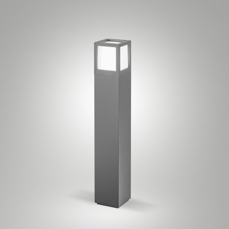 Paletto luce da giardino dal design moderno con struttura in alluminio squadrato
