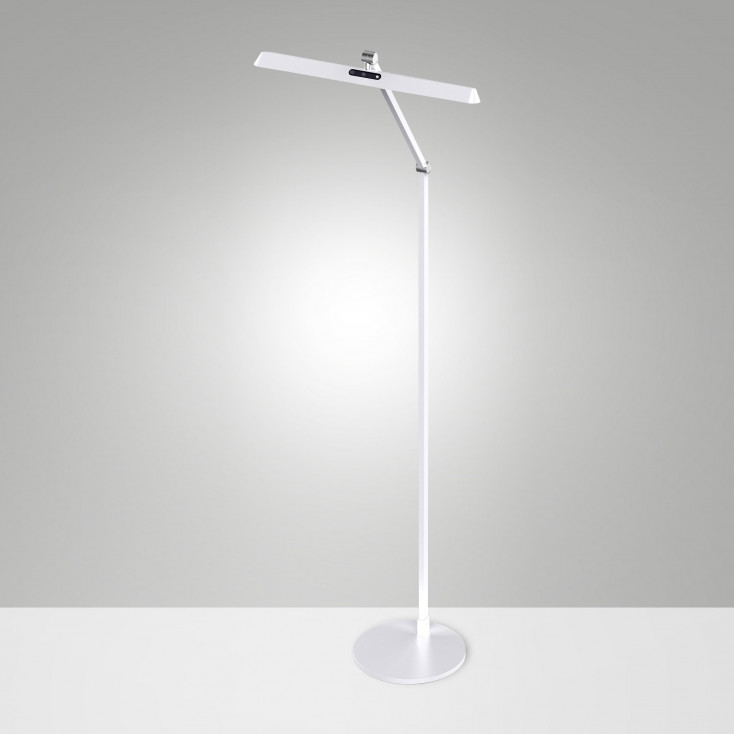 Piantana a led moderna con struttura in alluminio e diffusore in metacrilato