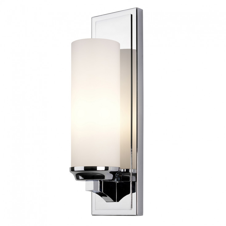 Applique da parete grande per bagno con diffusore in vetro a 1 luce LED