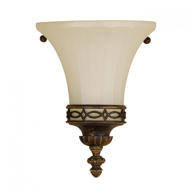 Lampada a parete per salotto classico diffusore in vetro a 1 lampadina