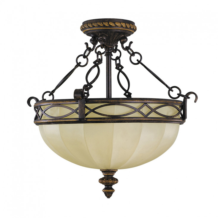 Lampada a soffitto sospesa per salotto classico diffusore in vetro a 2 luci