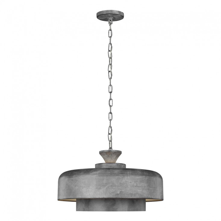 Lampada a sospensione con diffusore largo in acciaio dal design moderno